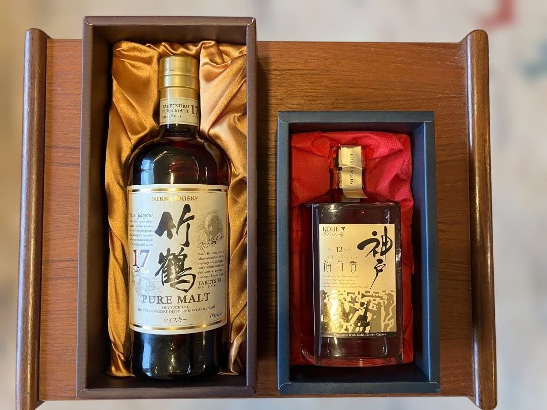 ニッカウイスキー 竹鶴 17年・神戸福与香（ブランデー） 12年　セット販売