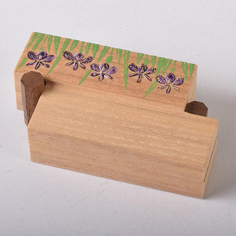 ふたば　茶道具　道場宗廣作　桐木地　八ッ橋香合　共箱　V　7834