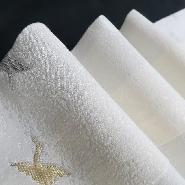 新品 鶴 着物 正絹“温もり抱いて夢見心地”仕付け糸付 長襦袢 6101