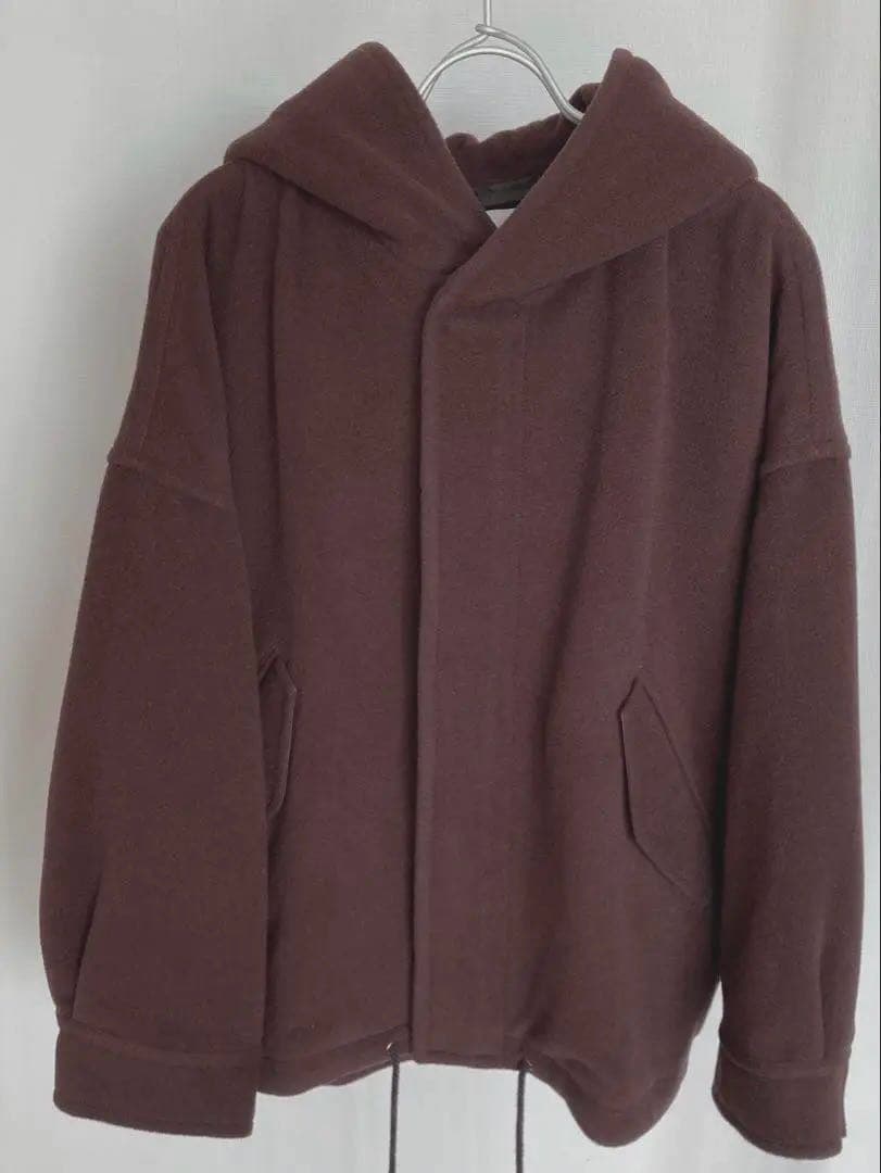 [新品未使用] zucca ズッカフード付ブラウンジャケット　アウター　ブルゾン