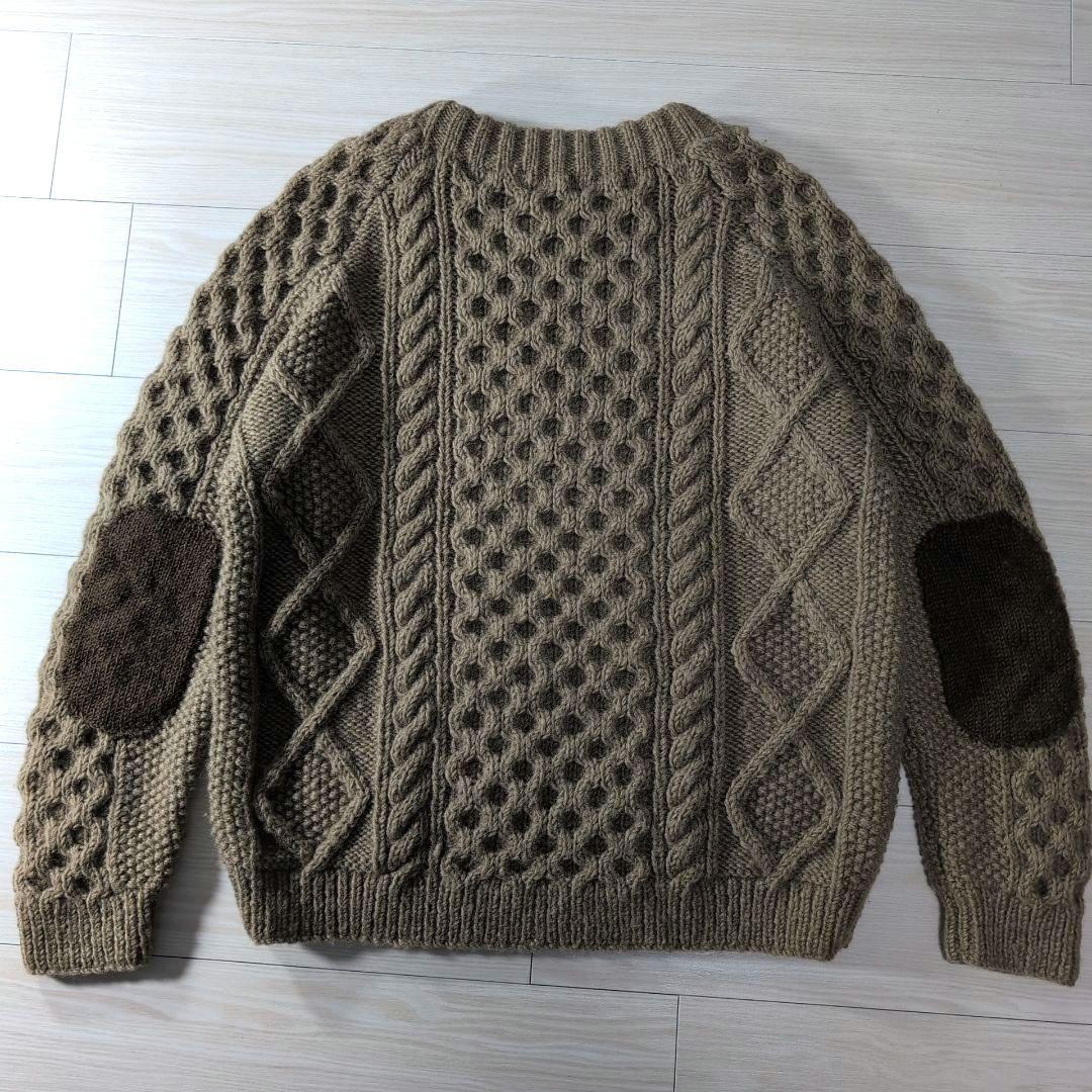 ヒマラヤンクライマーズ ハンドニット エルボーパッチ アラン編 肉厚