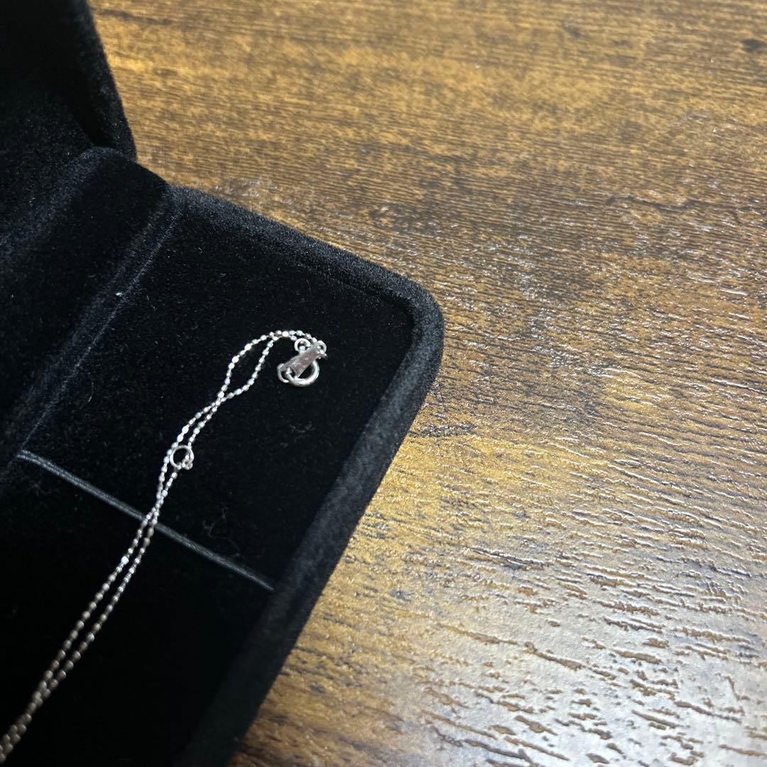 シンプル シルバー チェーンネックレス　pt850