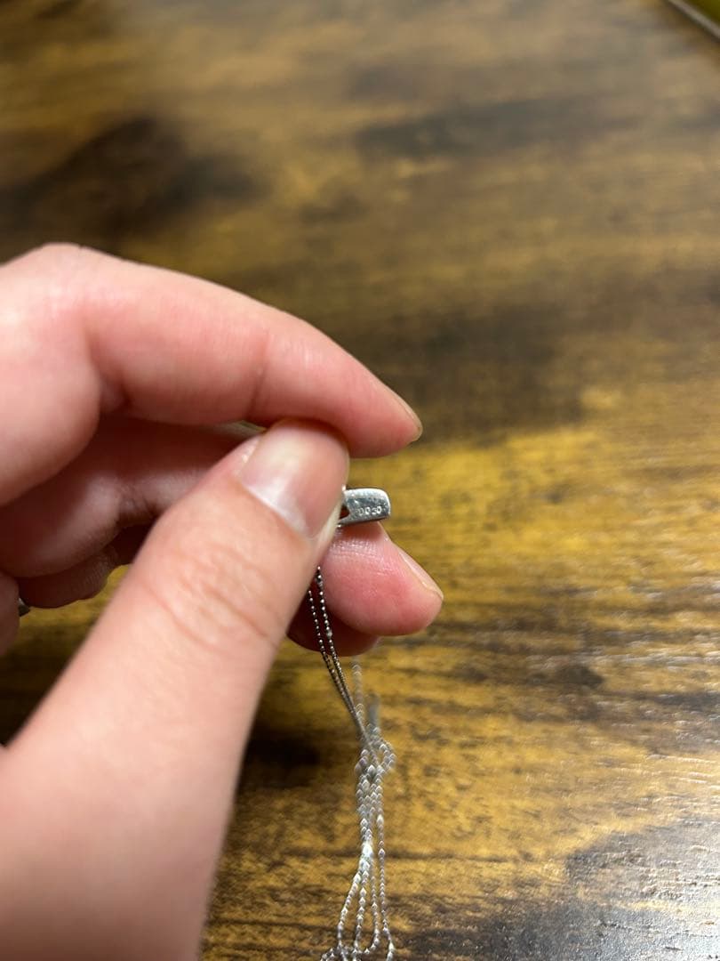 シンプル シルバー チェーンネックレス　pt850