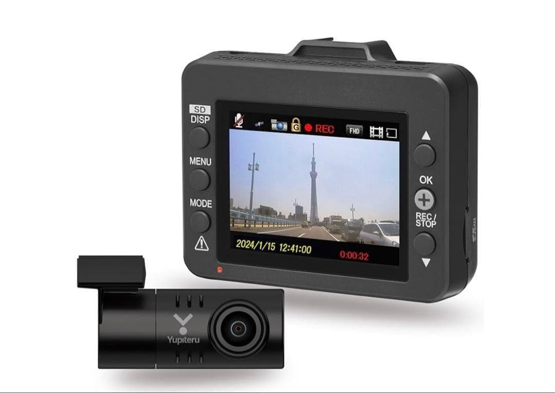 601576ユピテル　ドライブレコーダー 前後2カメラ WDT410d