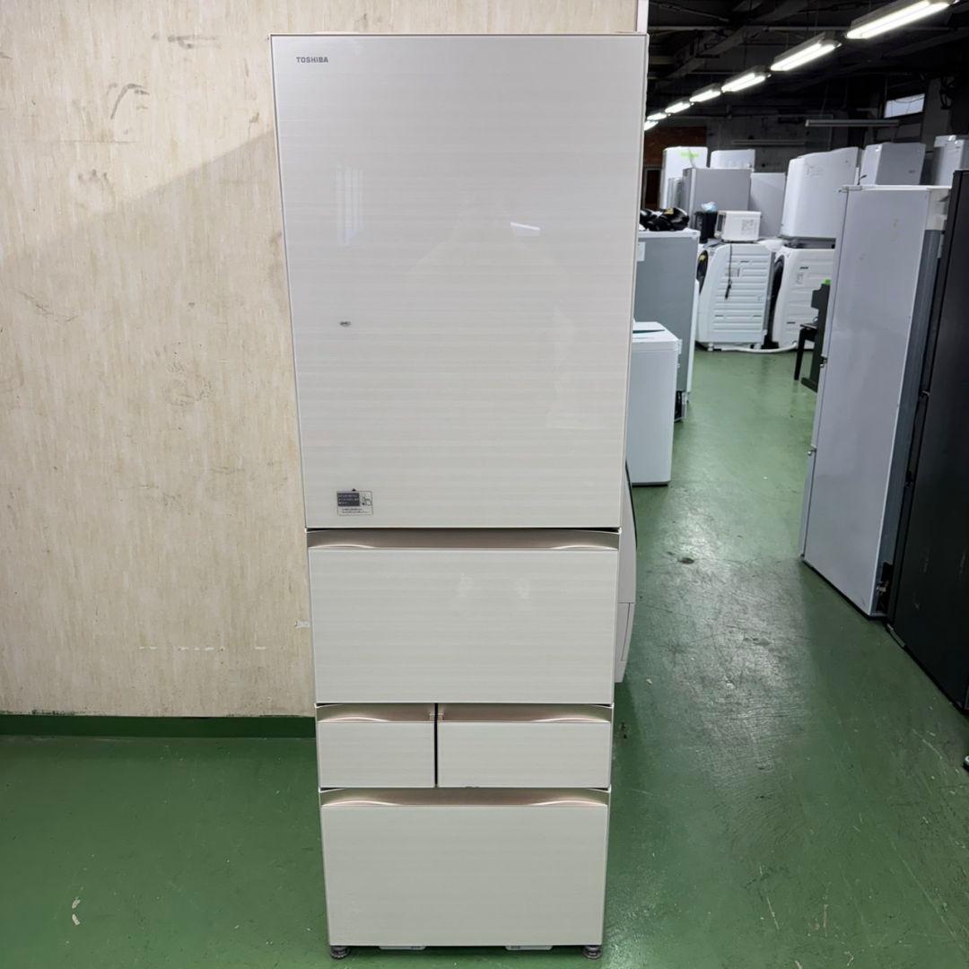 655 鏡面デザイン　大型冷蔵庫　右開き　400L〜500L　自動製氷機　極美品