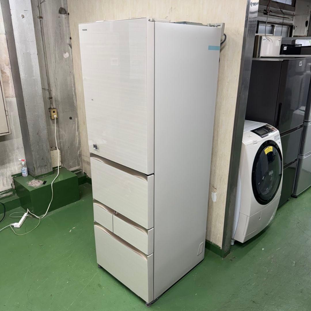 655 鏡面デザイン　大型冷蔵庫　右開き　400L〜500L　自動製氷機　極美品