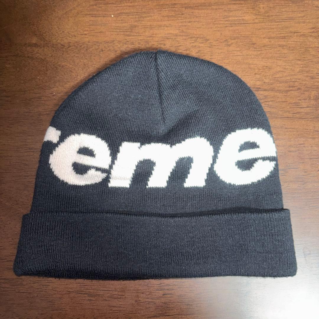 Supremeビッグロゴビーニー黒