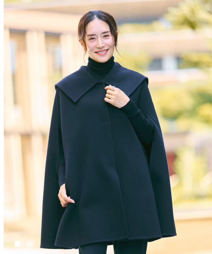 セーラーカラーダブルフェイスケープコート　#newans 新品✨