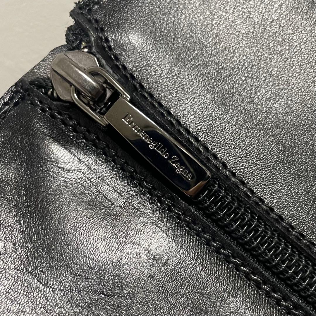 Ermenegildo Zegna (ゼニア)レザーブーツ 25.5cm 黒色