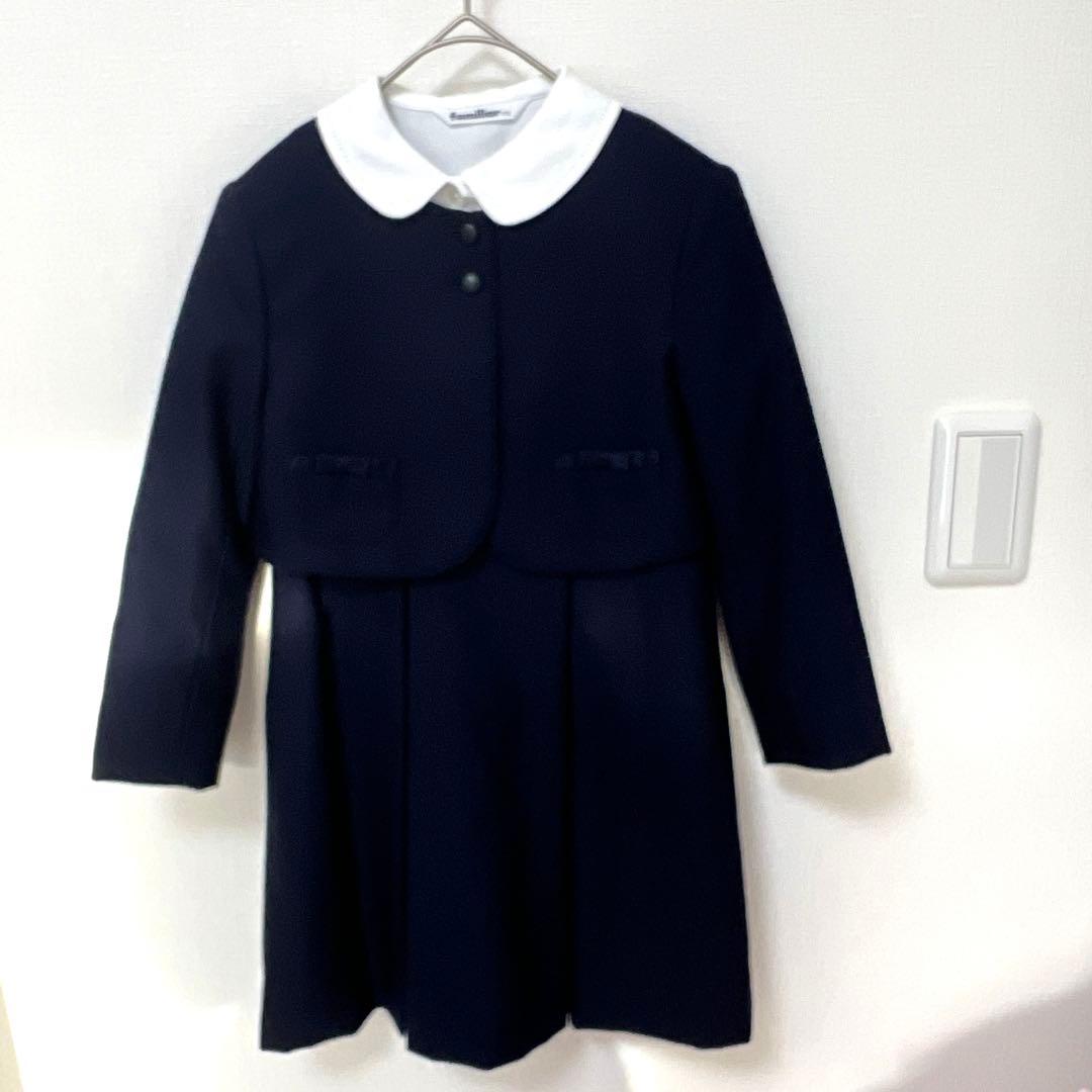 familiar☆ ネイビー アンサンブル☆115cm☆お受験☆幼児教室☆