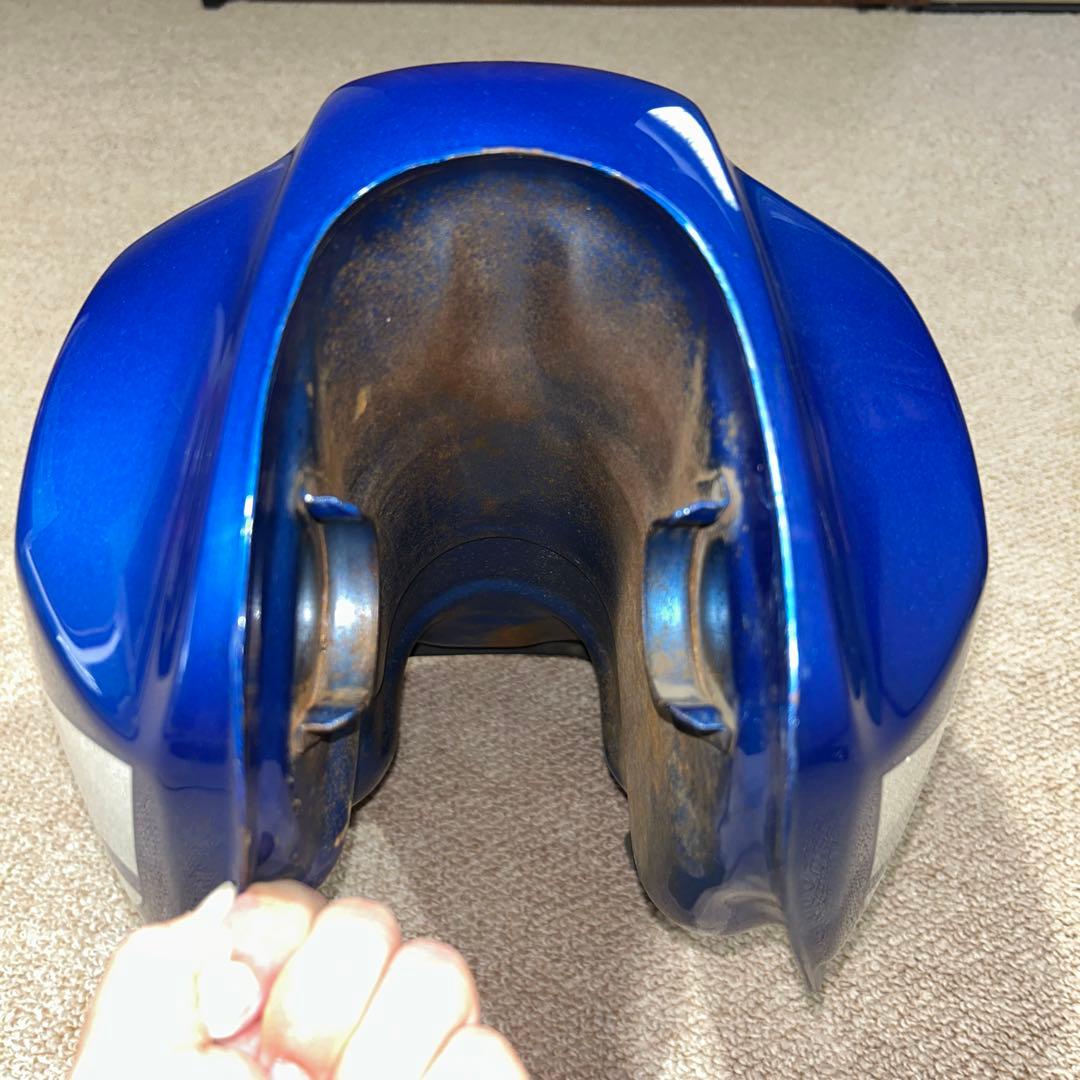 田*周様 TW　純正　ガソリン　タンク　ブルー　ホワイトストライプ　凹み無し　コ