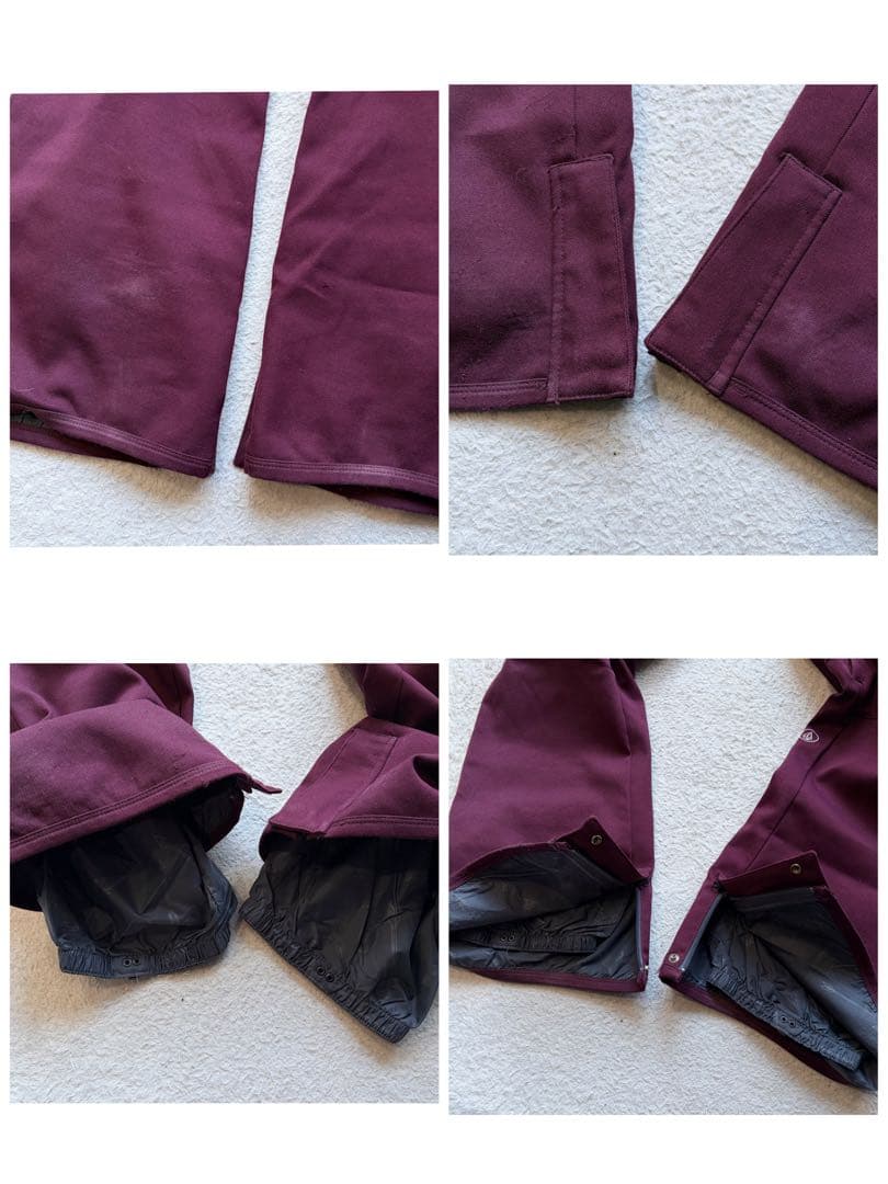 【美品】VOLCOM スノボ・スキーウェア セットアップ ハーフジップ 刺繍 M