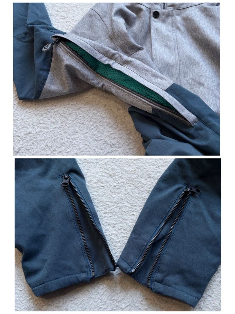 【美品】VOLCOM スノボ・スキーウェア セットアップ ハーフジップ 刺繍 M