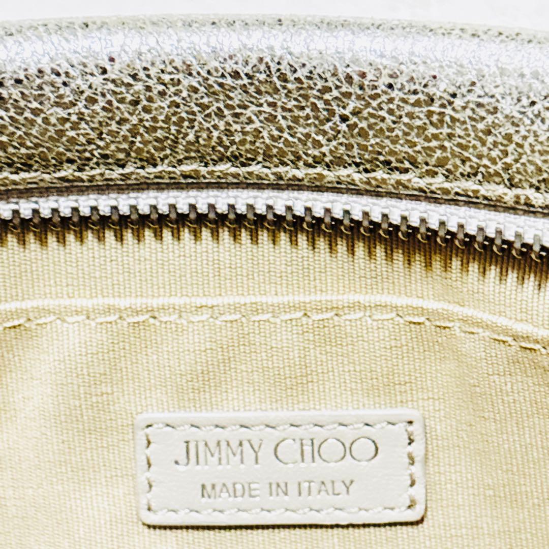 新品級 ジミーチュウ ラムレザー ZENA スタースタッズ シルバー ゼナ