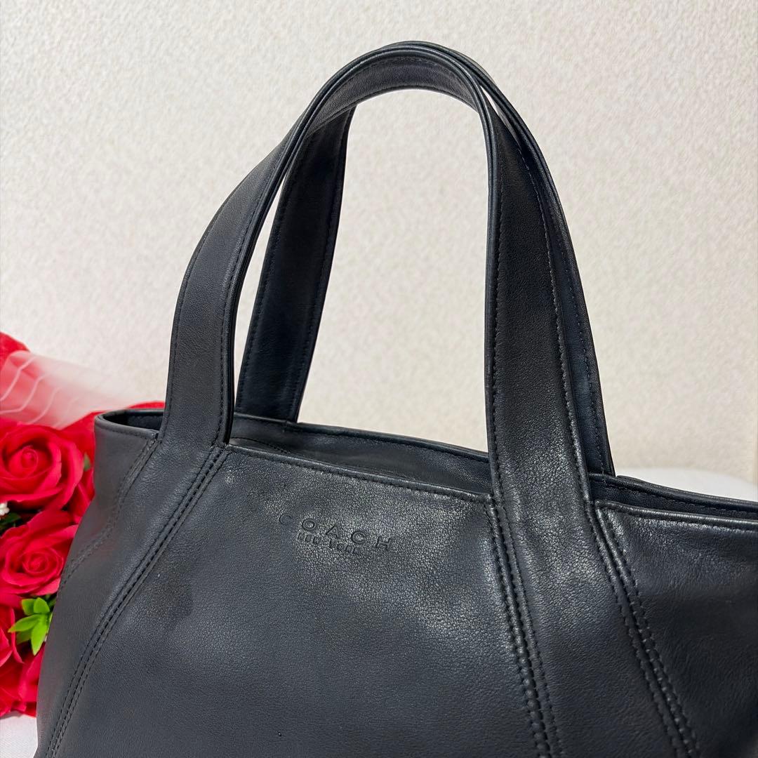 バッグ RARE OLD COACH 4187 BLACK LEATHER BAG
