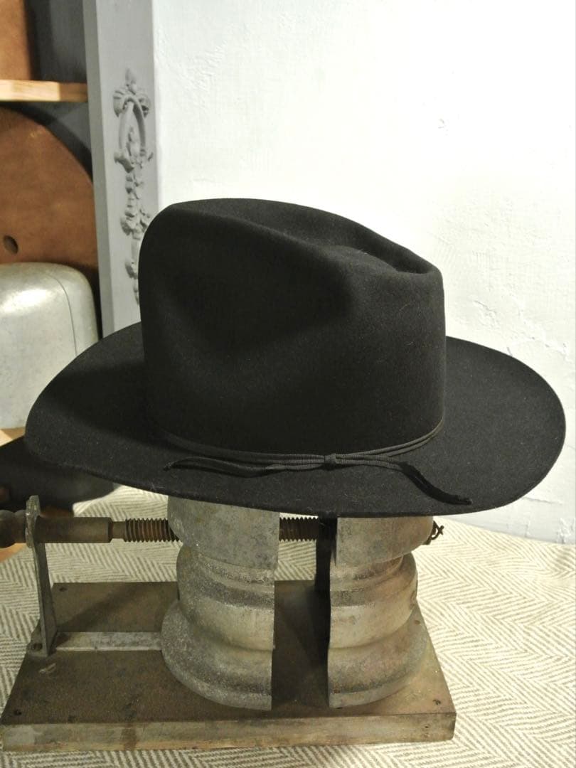 特価！ ヴィンテージ ビーバー ハット ブラック ウェスタン 黒 ステットソン