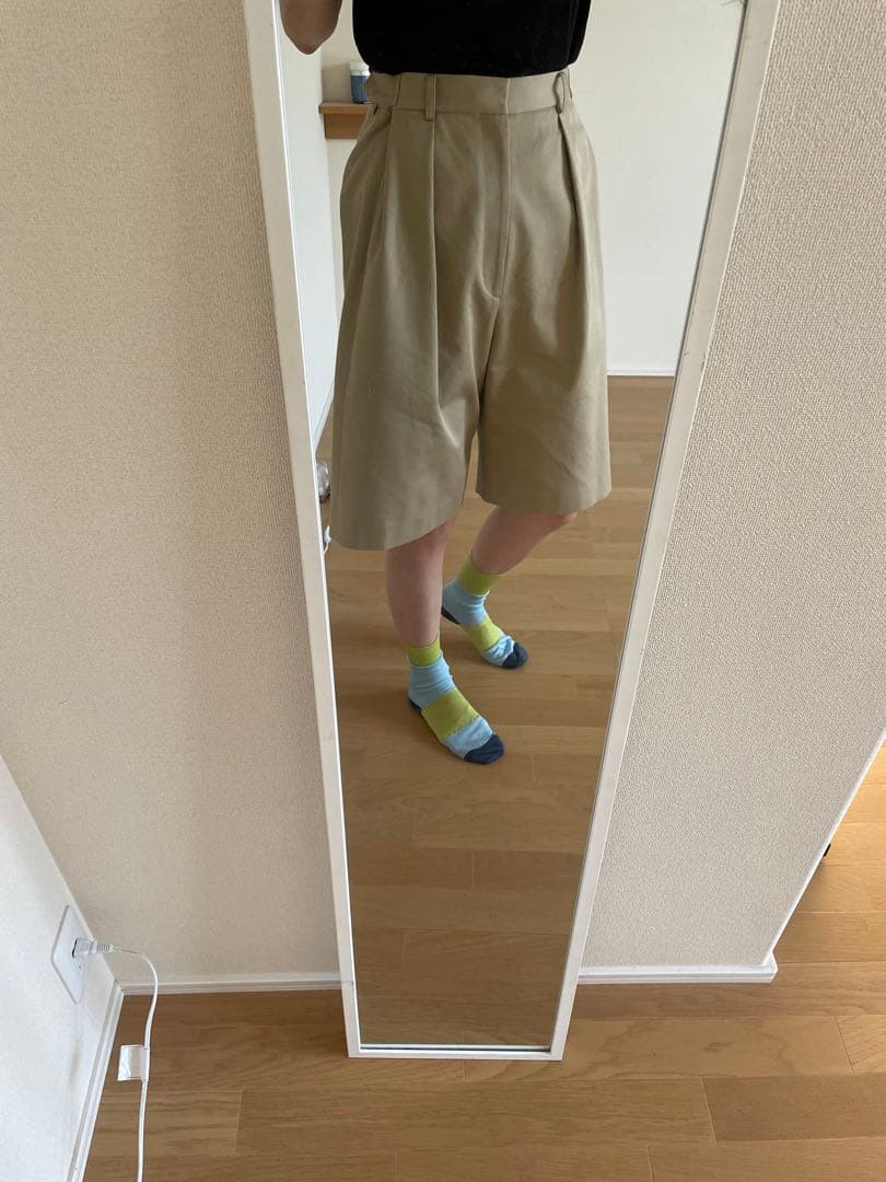 roku 6 ベージュオーバーハーフパンツ　完売品