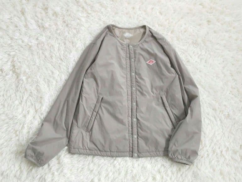 DANTON⿻ナイロンストレッチタフタノーカラー インサレーション ジャケット