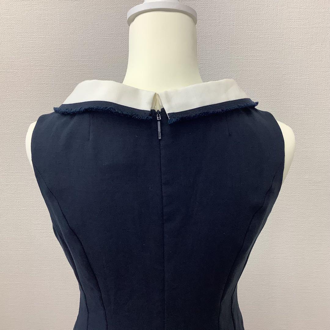 限定モデル【36】 Rene タグ付 新品 ルネ リネン ワンピース ネイビー