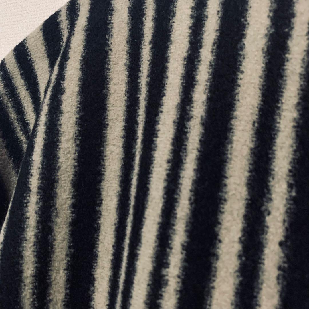 【希少、美品】JURGEN LEHL ウールコート　ストライプ　M