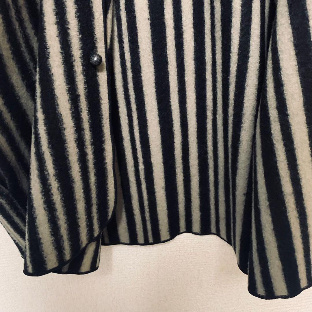 【希少、美品】JURGEN LEHL ウールコート　ストライプ　M