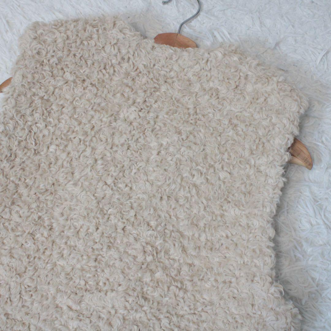 25AW現行 アーバンリサーチ ECOPEL カーリーファーベスト アイボリー