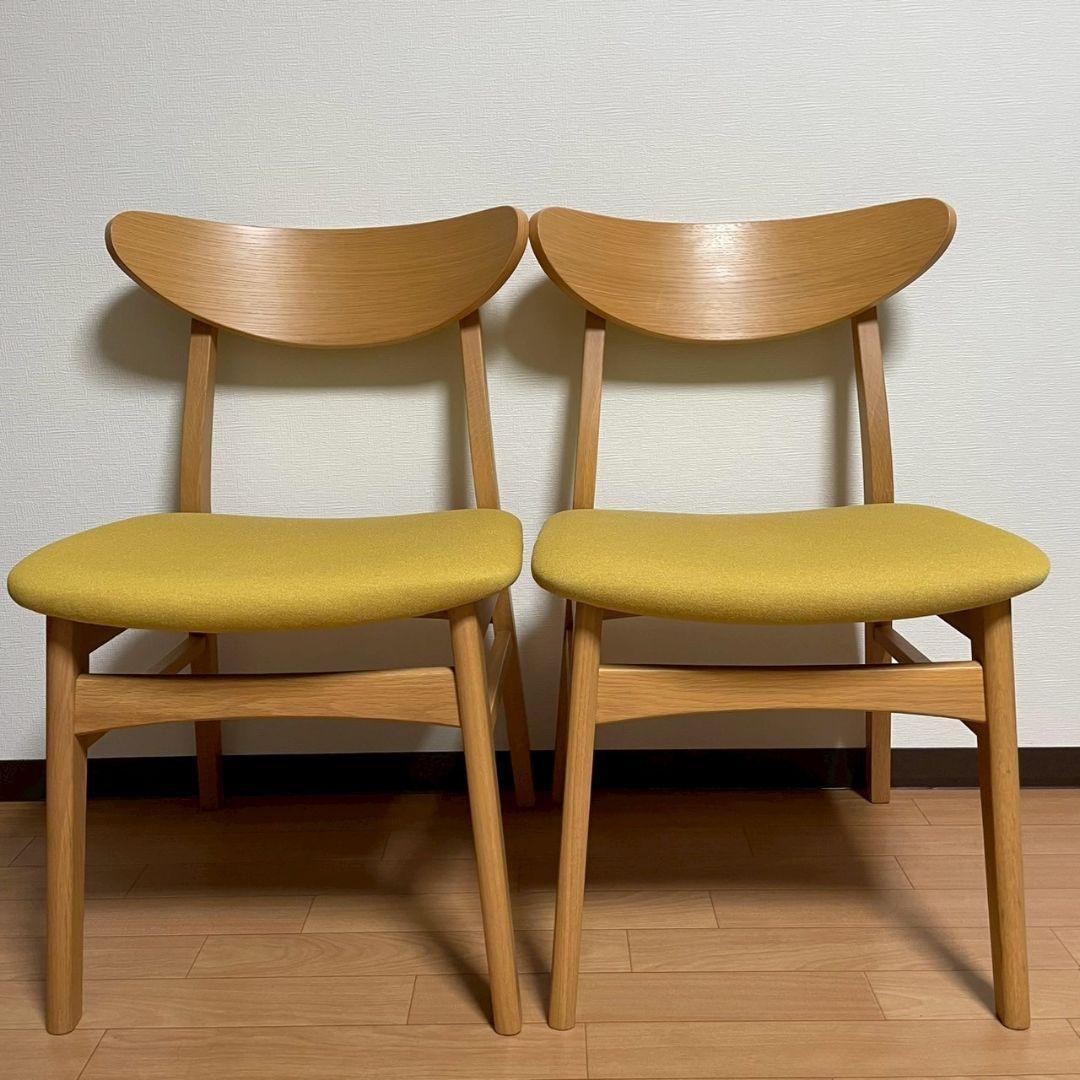 2脚　okamura　オカムラ　ダイニングチェア ミーティングチェア　北欧風