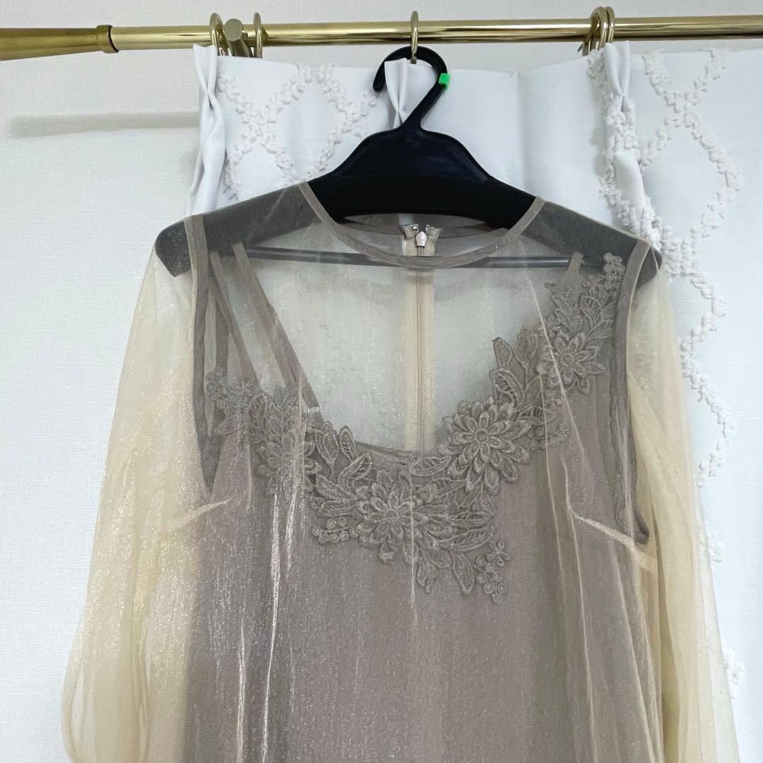 niana チュールレイヤードレースデザインドレス