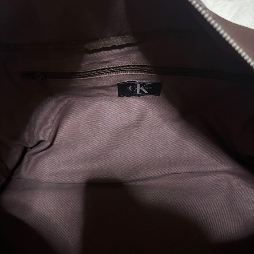 【希少】  型押しロゴ レザー ボストンバッグ 2way