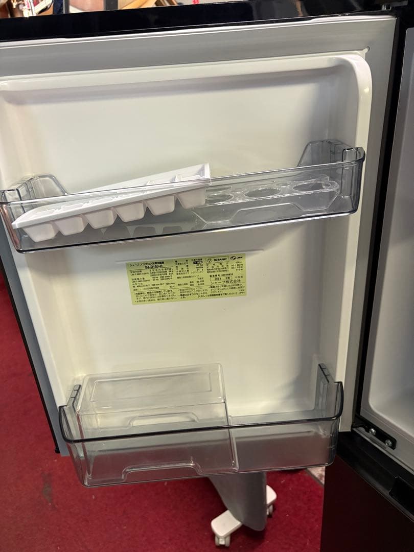 SHARP　2ドア冷蔵庫　2023年モデル　152ℓ　SJ-D15J-H