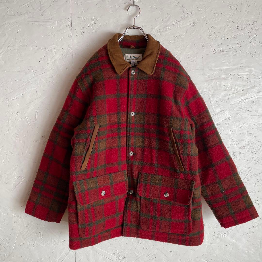 80's 古着 US製 Vintage『L.L.Bean』襟切替チェックブルゾン