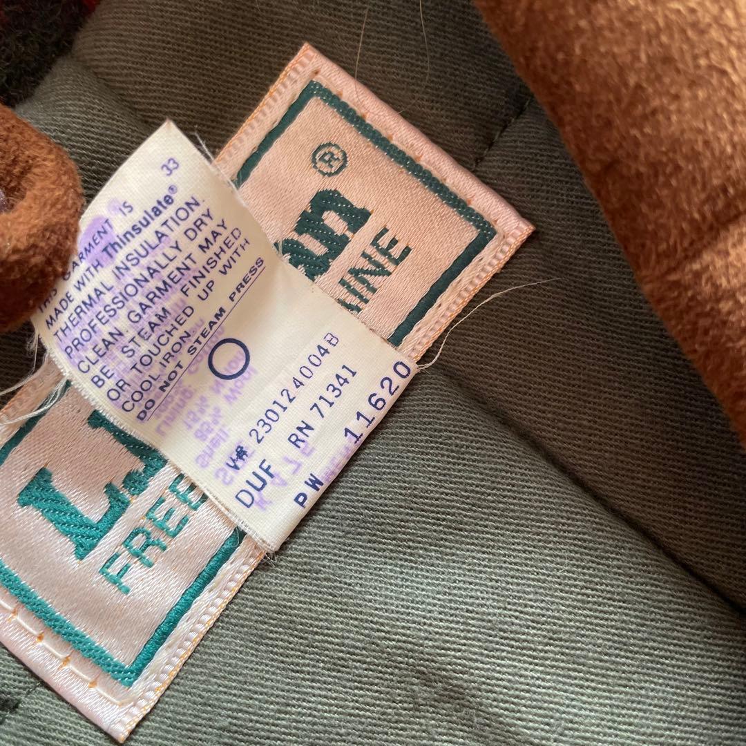 80's 古着 US製 Vintage『L.L.Bean』襟切替チェックブルゾン