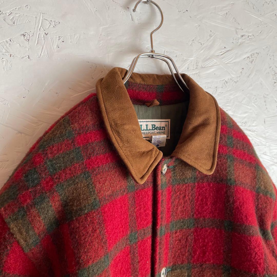 80's 古着 US製 Vintage『L.L.Bean』襟切替チェックブルゾン