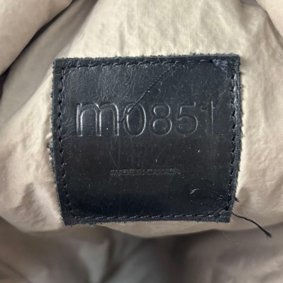 美品✨m0851 リュック レザー ロゴ型押し 本革 バックパック