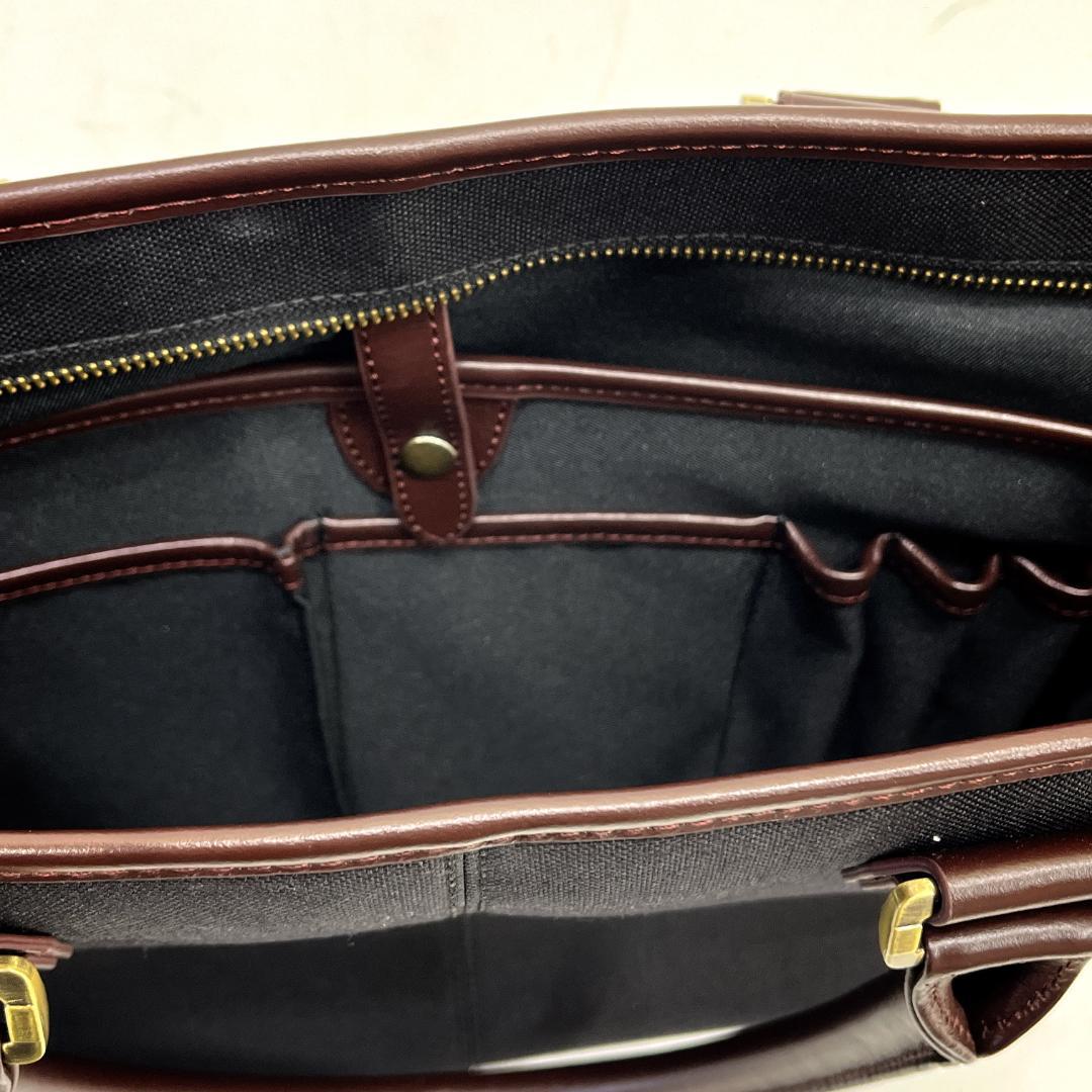 GOLDMEN　ゴールドメン　ビジネスバッグ　ブラック×ダークブラウン