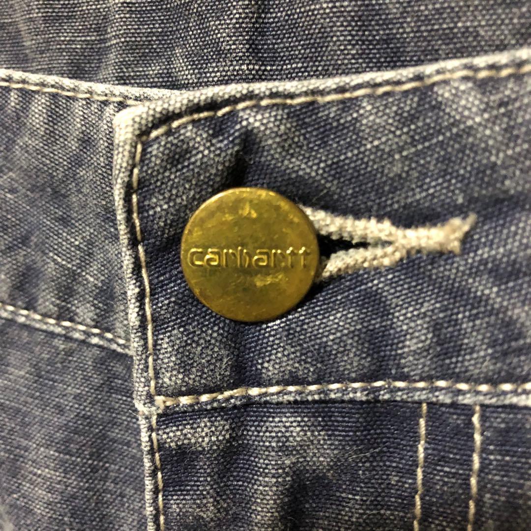 大人気❗️Carhartt ワイド USED加工 ペインターパンツ 茄子紺 W28