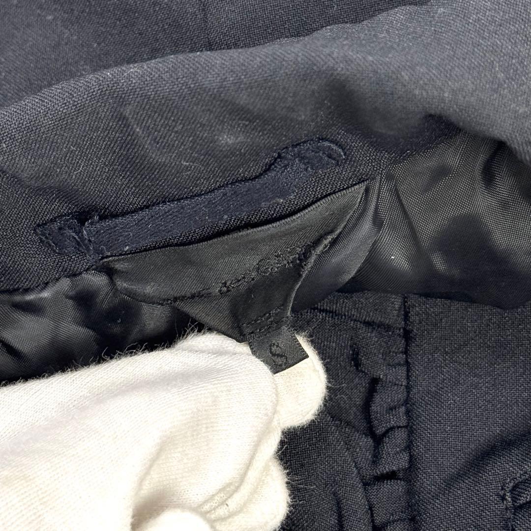 極美品 コムデギャルソン 変形 フリル テーラードジャケット S ダークネイビー