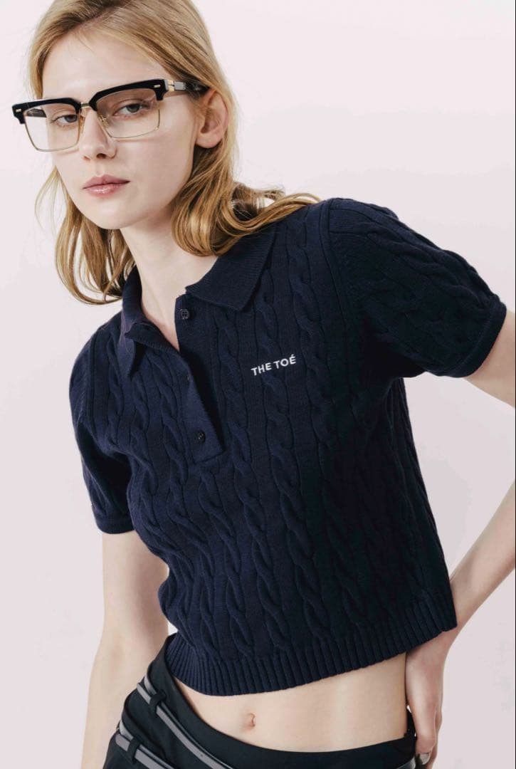 トップス THE TOE Herald Short Sleeve Polo Knit
