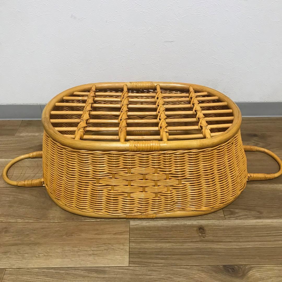 土日限定⭐️お値引き中⭐️籐ランドリーバスケット　籐カゴ　ラタンバスケット　大きめ