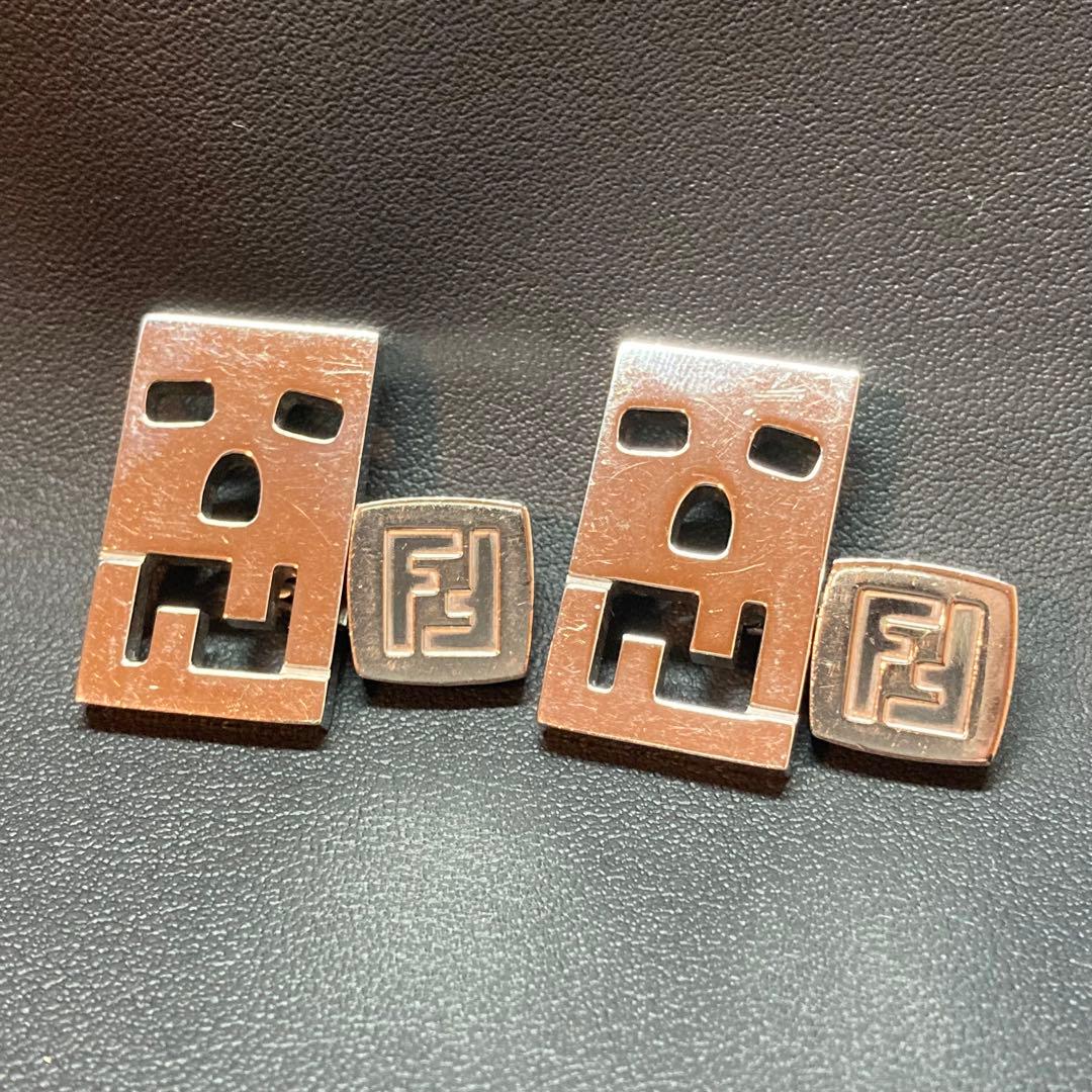FENDI フェンディ　カフリンクス シルバー　フェイス silver925