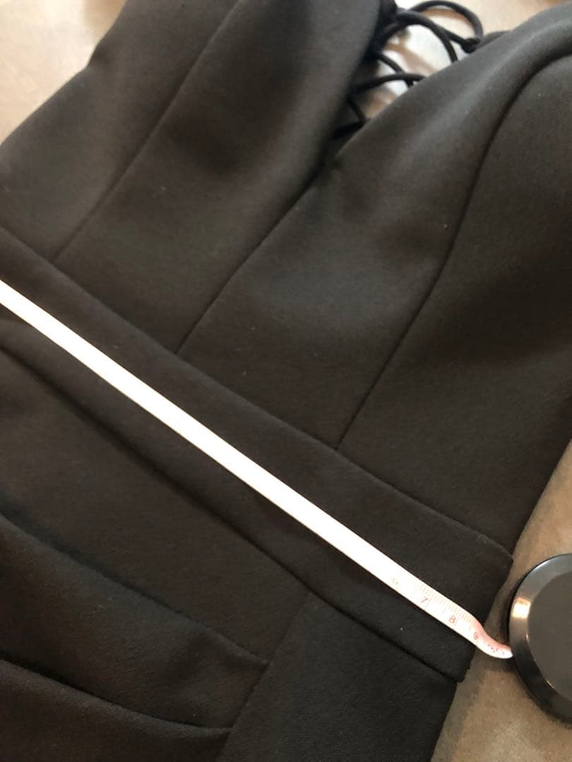 ブラックレースアップマーメイドドレス　ジャンマクレーン　ブラック