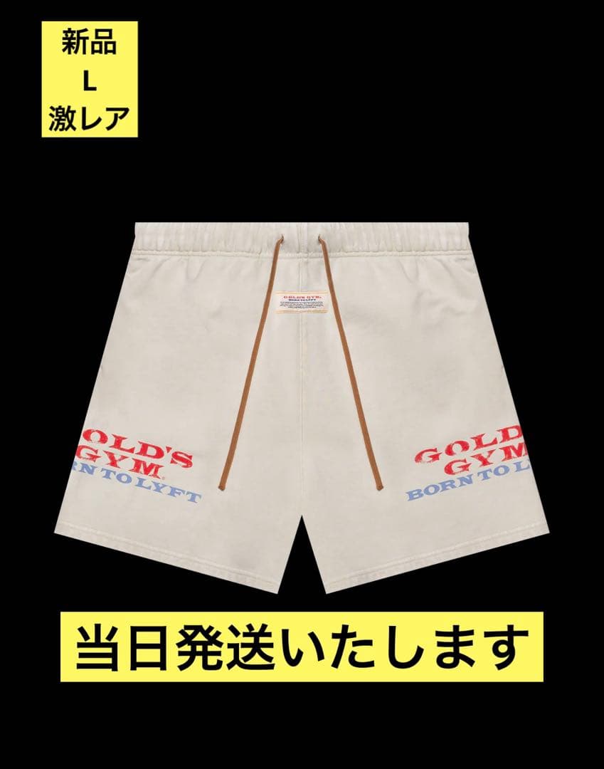 LÝFT × GOLD'S GYM VINTAGE LOGO SHORTS L