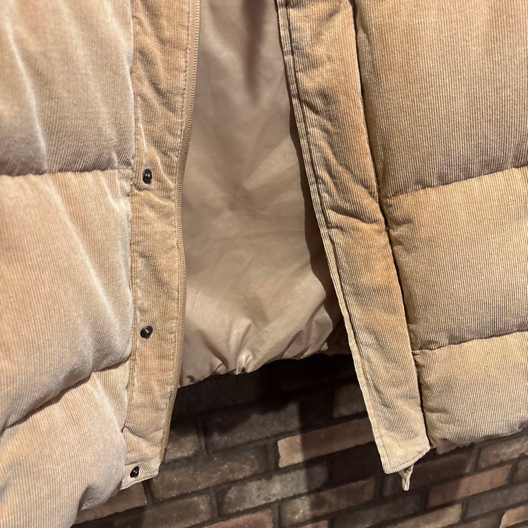 The Duffer ベージュ ボリュームネック ダウンベスト　XL