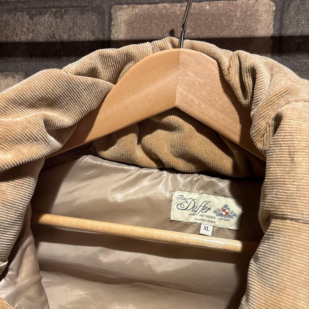 The Duffer ベージュ ボリュームネック ダウンベスト　XL