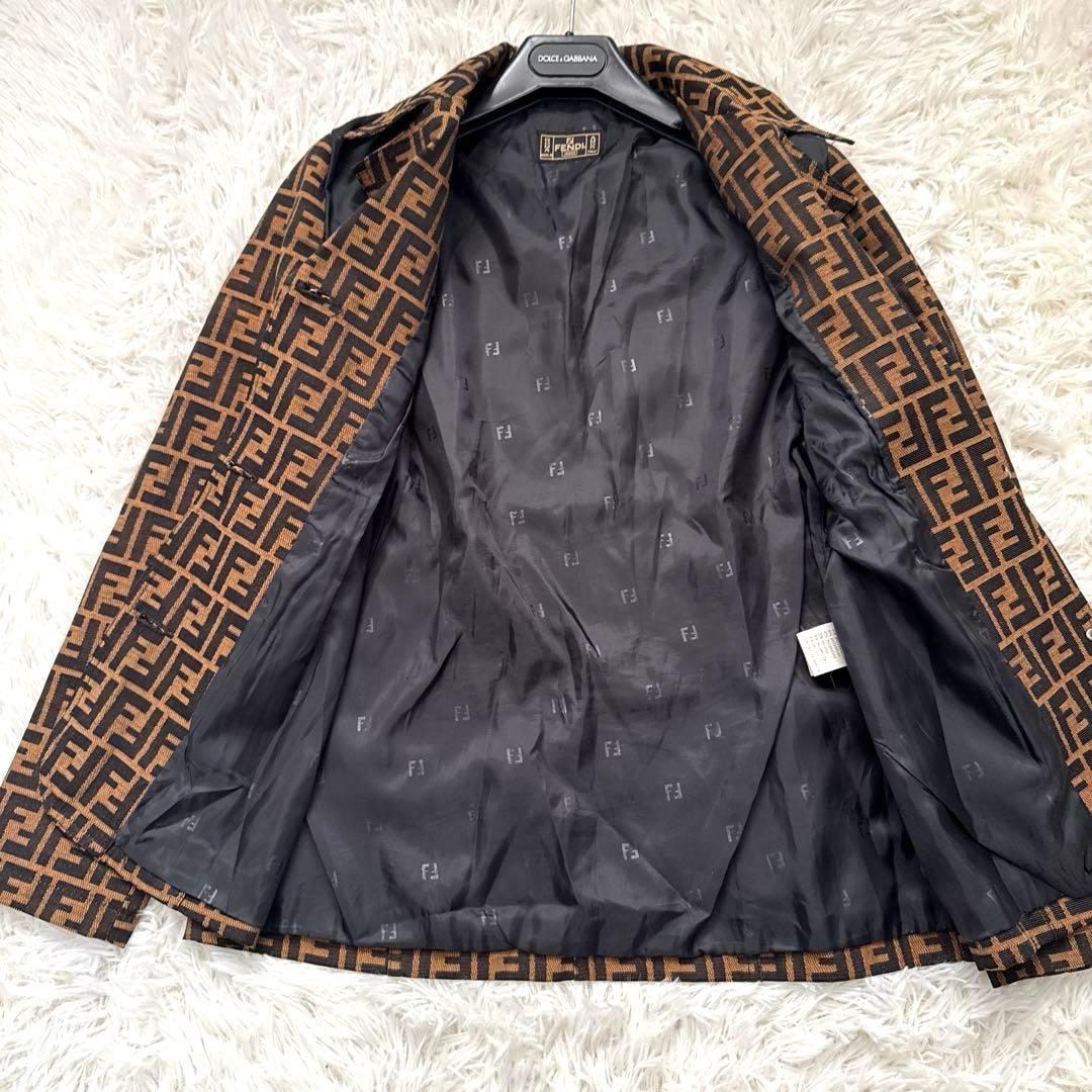 【極美品】FENDI ズッカ柄バックロゴジャケット