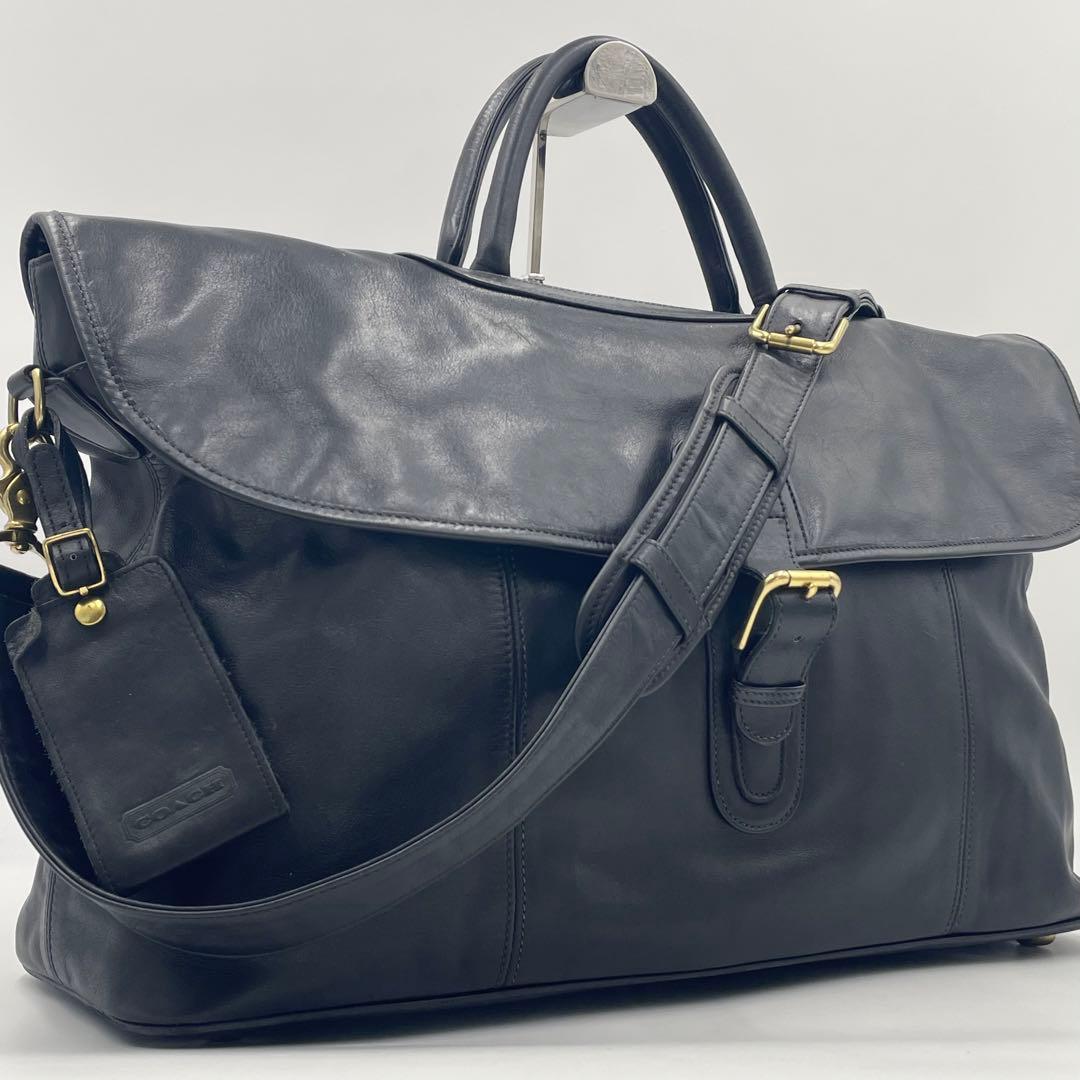 【激レア・美品】オールドコーチ　ボストンバッグ 2way グラブタンレザー 黒