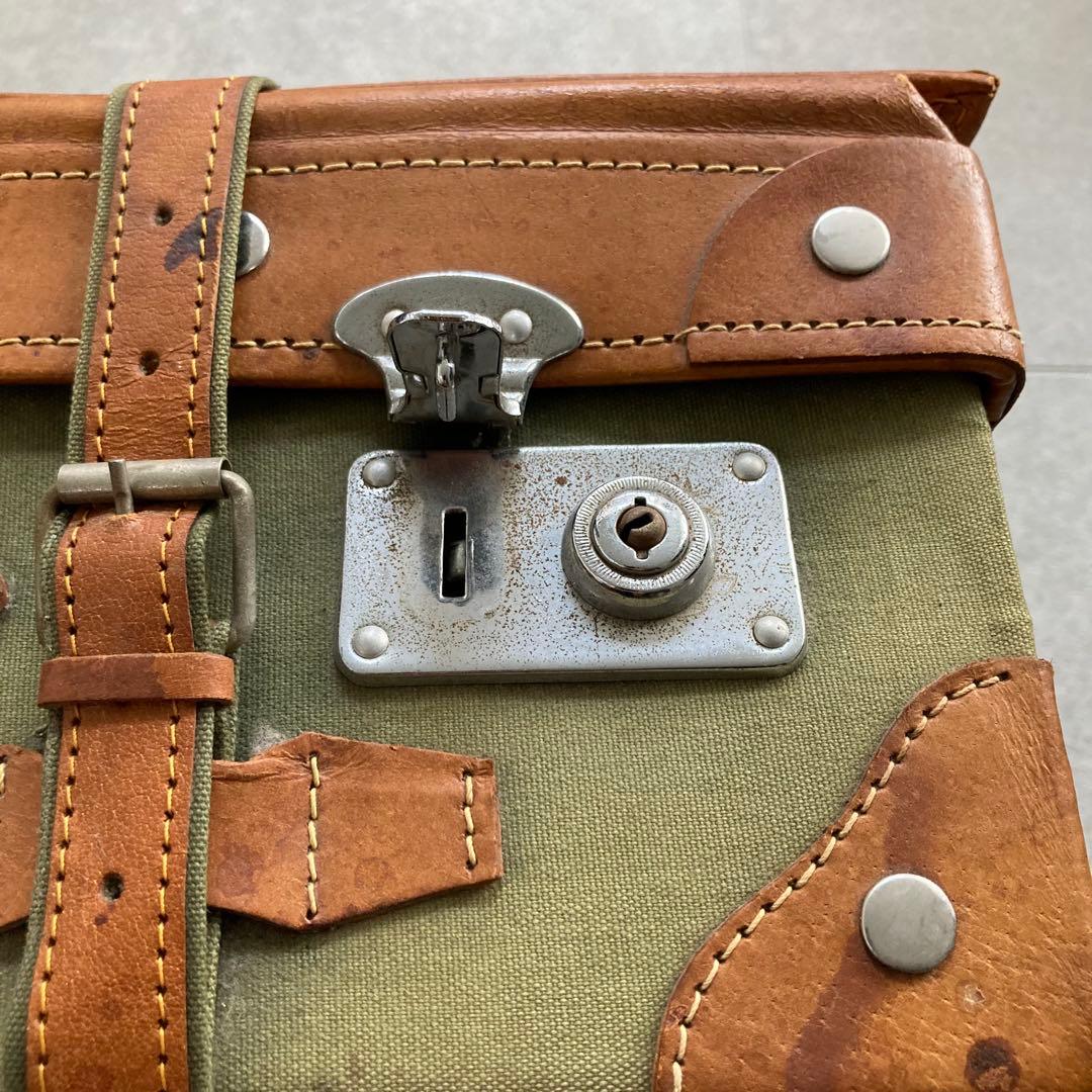 ヴィンテージ トランクケース トランクバッグ レトロ雑貨 古道具 グリーン