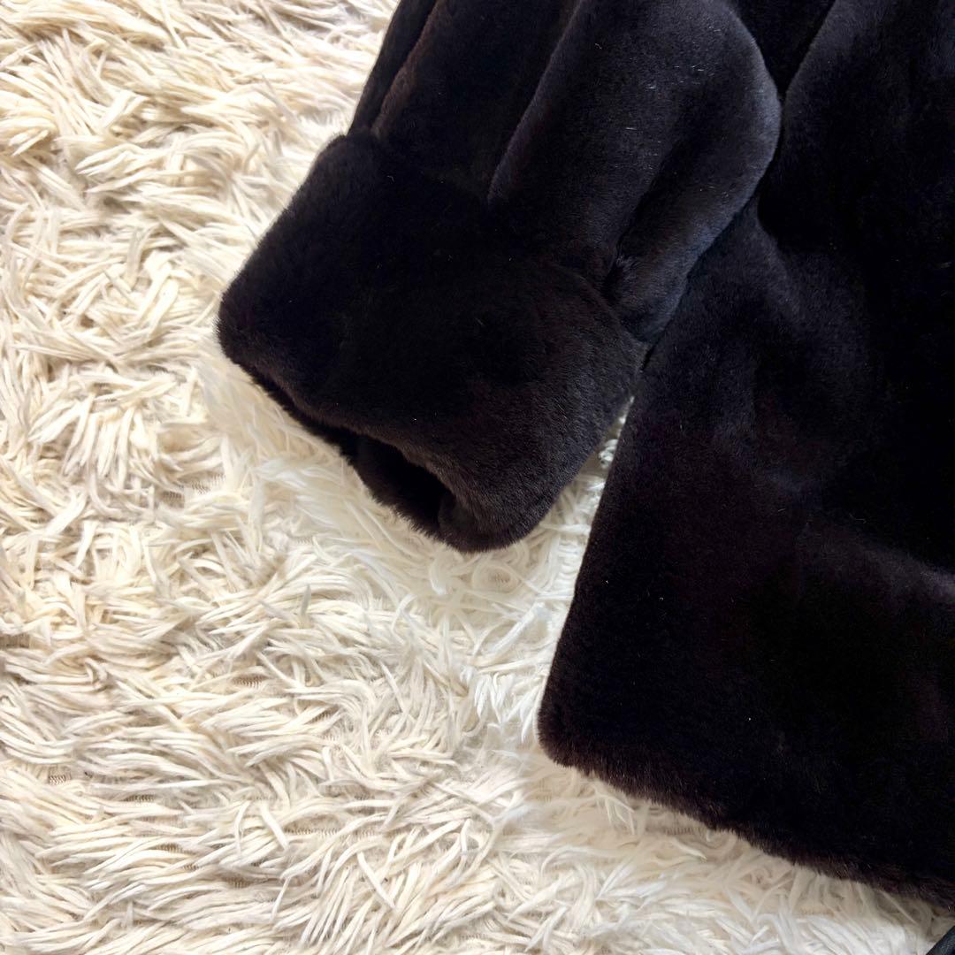 最高級 銀タグ サガミンク リアルファーコート 豪華裏地刺繍 シェアードミンク