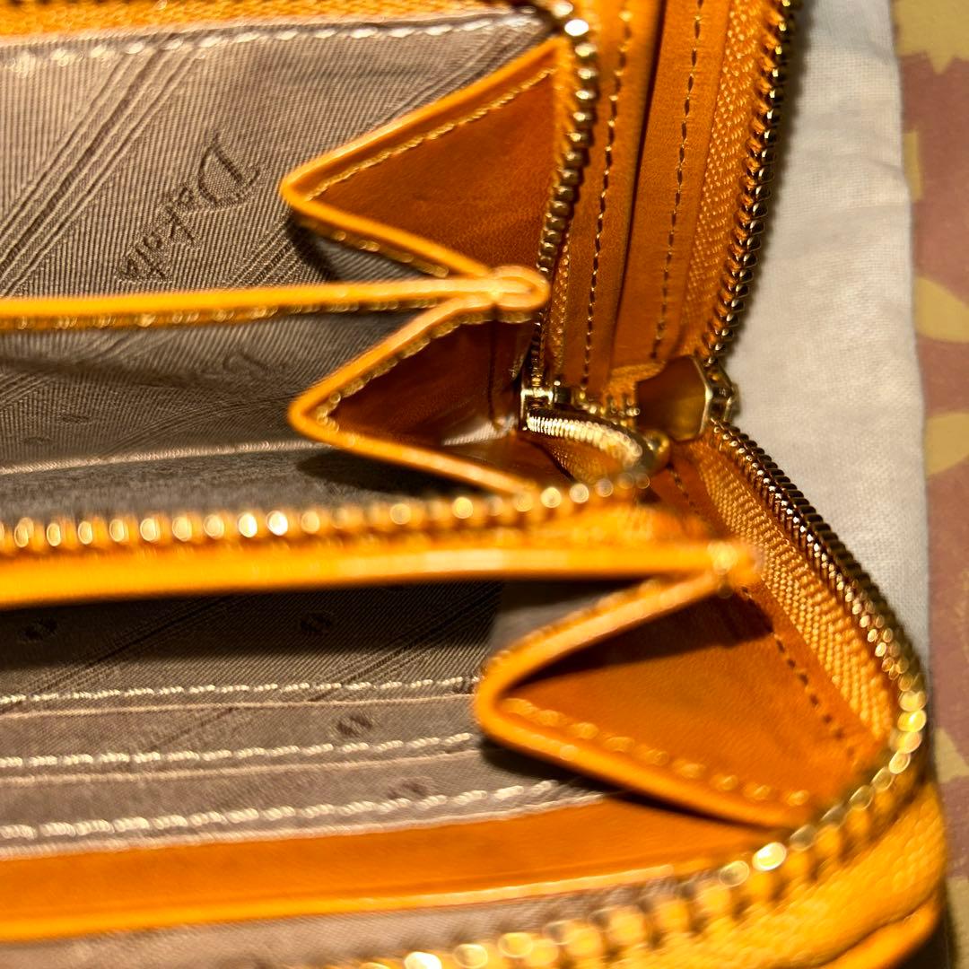 ダコタ　長財布　黄色に近いキャメル色　新品 未使用　外側にポケット2