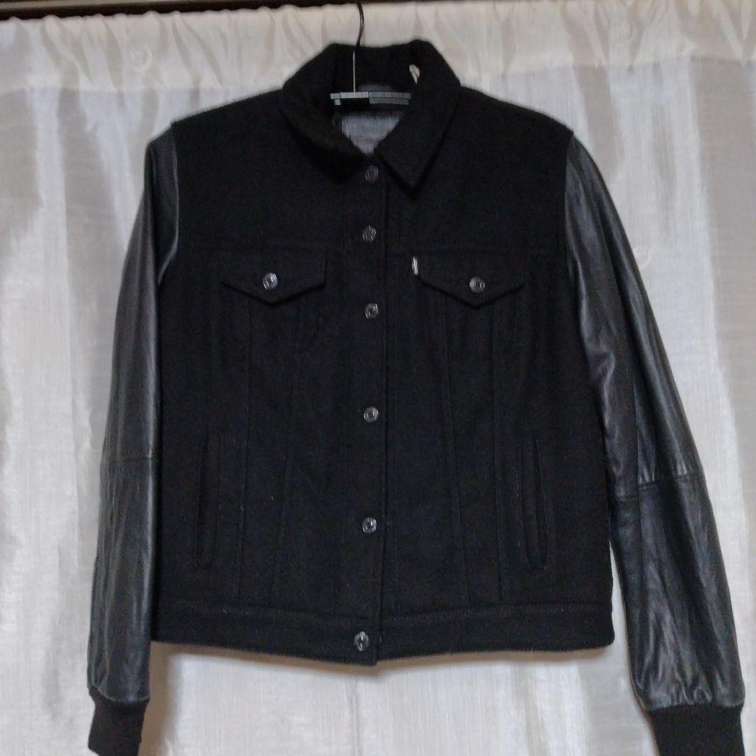 ウールレザーシングルライダースジャケット